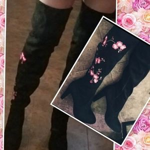 🆕Sexy velvety thigh high boots
